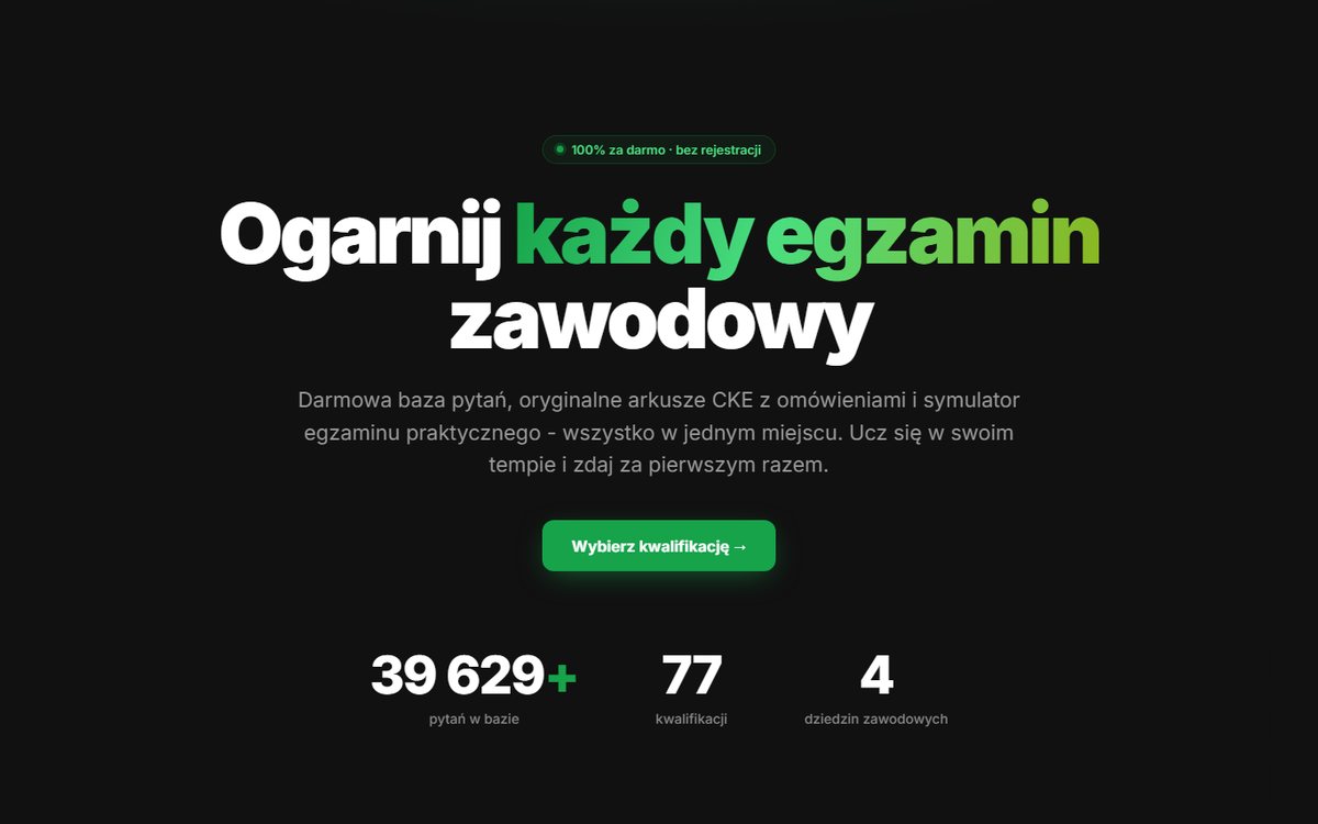 Strona ogarnijegzamin.pl